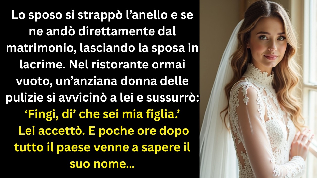 Lo sposo mi lasciò il giorno delle nozze. Un mese dopo mi vide in TV e non credette ai suoi occhi...