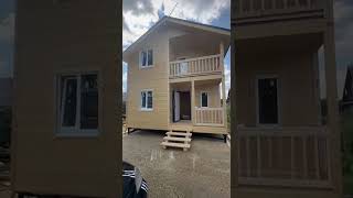 Обзор полутораэтажного каркасного дома #каркасныедома #стройка #строительствожилья