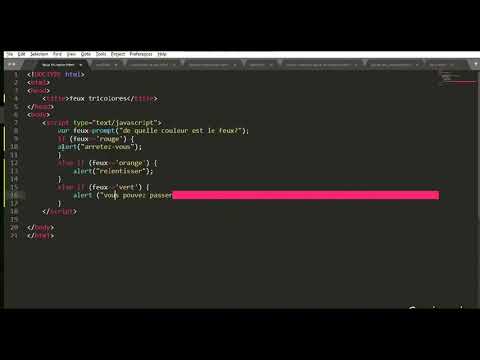 JAVASCRIPT STRUCTURE IF ELSE  FEUX TRI COLORE qualité (720p)