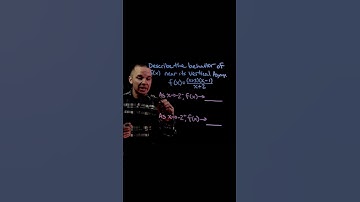 Describing the Behavior of a Graph Near Vertical Asymptote (Rational Functions) #maths #precalculus