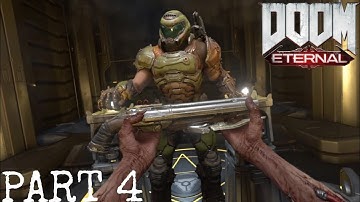 DOOM ETERNAL Gameplay Walkthrough Part 4 - DOOM HUNTER BASE (PS4)