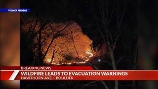 Evacuation warning issued for wildfire northwest of Boulder