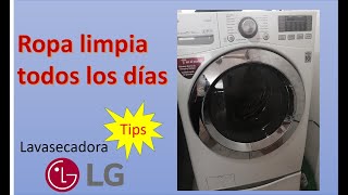 Ropa limpia todos los días, LAVASECADORA LG WD20WVS6, cómo usar?