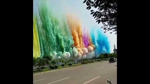 Colourfull rainbow fireworks
