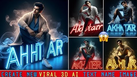 Create New Viral 3D Ai Text Name Images | Bing image creator tutorial FREE | Bing Ai