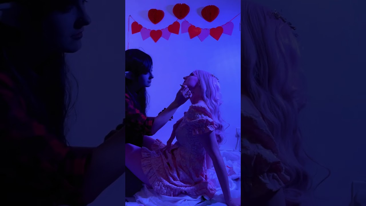 Marceline and Princess Bubblegum behind the scenes photoshoot - Bubbaline