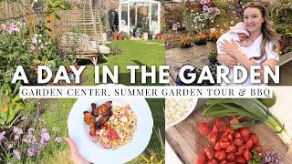 A DAY IN MY COTTAGE STYLE GARDEN 🐝🌸  sunny summer days, fresh salad recipe & garden tour 