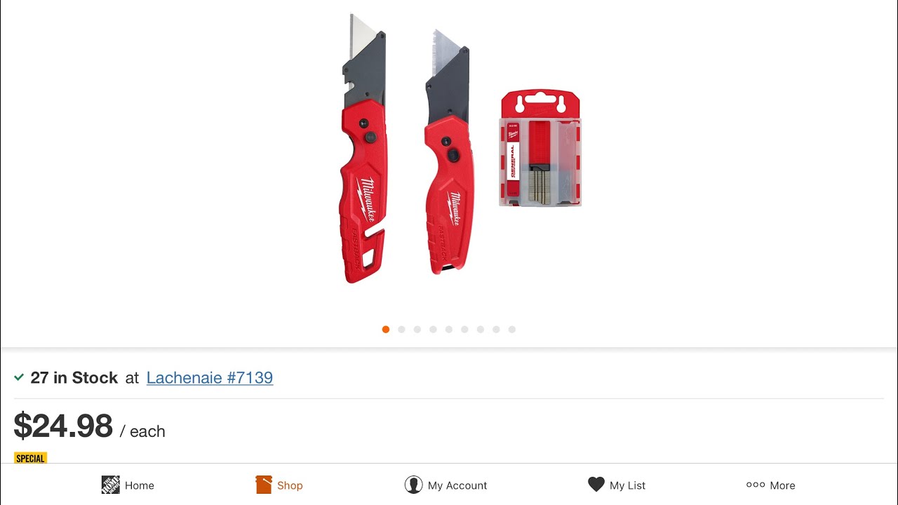 Milwaukee Fastback combo deal at Home Depot Canada only 24$🤯 get 2 or 3🤙