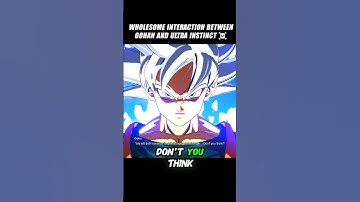 Wholesome Interaction Between Gohan And Ultra Instinct 🥶 #crashout #gohan #sparkingzero #dbz