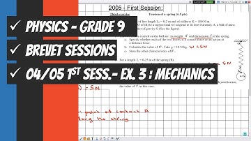 Mechanics: 2004/2005, 1st session - Ex. 3: Grade 9 Physics.