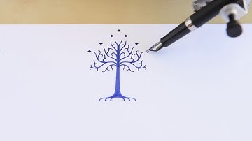 White Tree of Gondor drawn with pen plotter