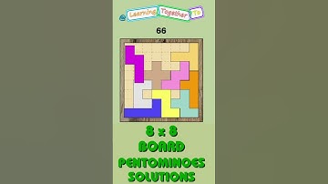 #66 8x8 Board (Not an image) Pentominoes Math Puzzle #mathchallenge #Shorts #puzzlegame
