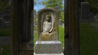 Lillie’s grave one year later. #cemetery #gravesite #taphophile #stonecleaning