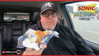 Eating Sonic's SuperSONIC® Double Stack Cheeseburger for the very First Time | JKMCraveTV