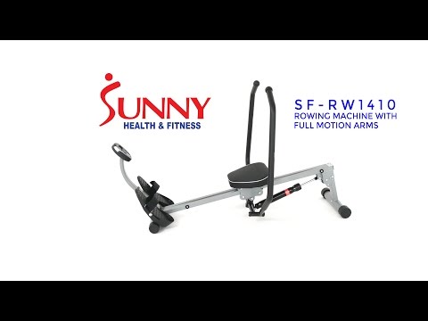 Sunny Health & Fitness SF-RW1410 Rowing Machine with Full Motion Arms