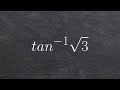 How to find the angle given the inverse of tangent