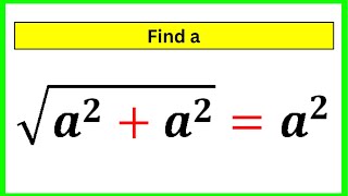 🔴Nice Square Root Exponent Math Simplification | Find The Value Of a #viralmaths