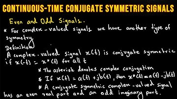 Continuous-Time Conjugate Symmetric Signals