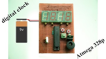 Digital Clock With Atmega328p | hindi |