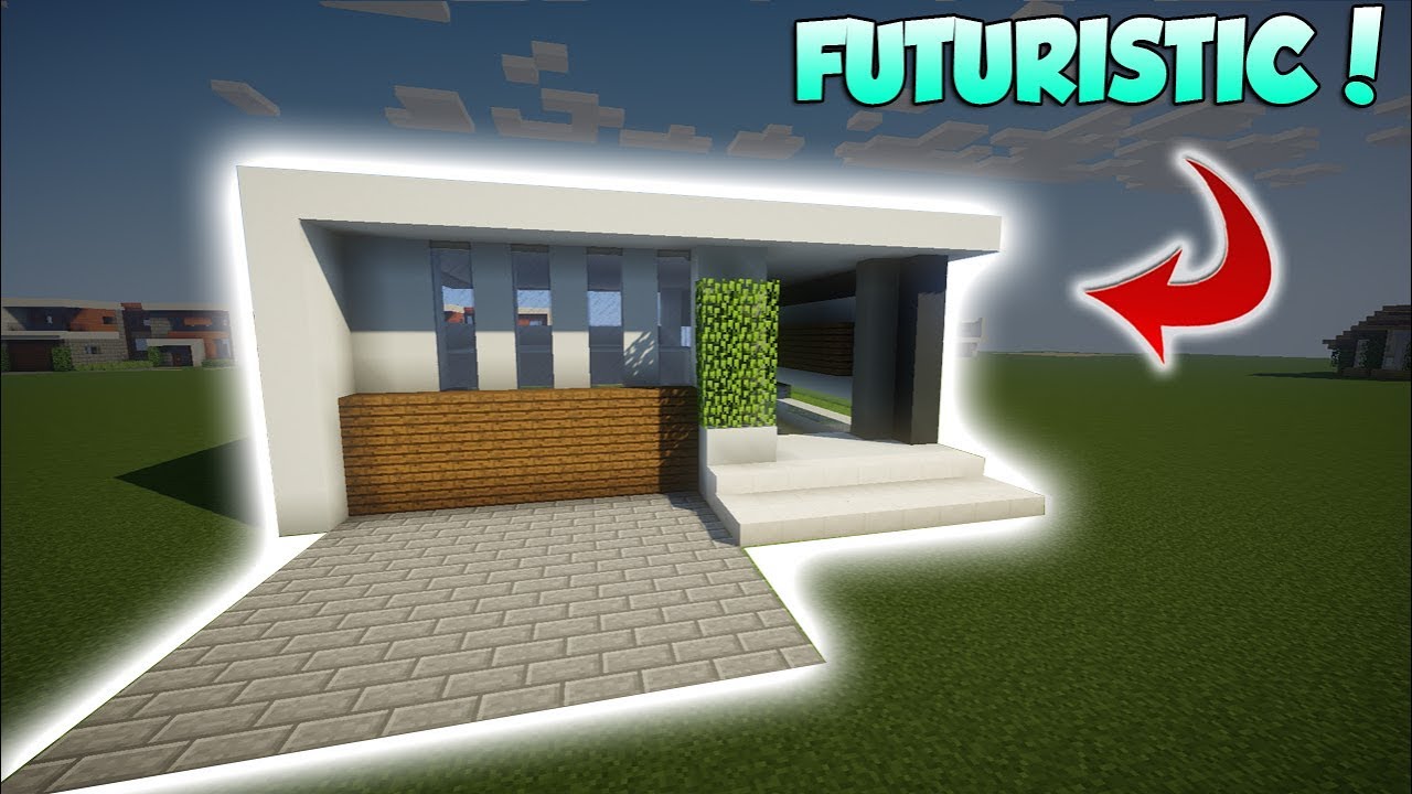 Minecraft Futuristic Ultra Modern House Tutorial How To Build A Futuristic House In Minecraft