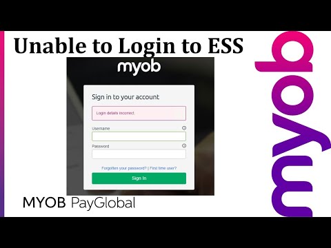 Unable to Login to ESS - Resolved | MYOB PayGlobal