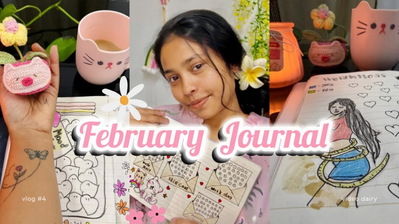 February Journal Setup | Calm & Rilaxing | ලේසියෙන්ම හදාගන්න විදිය 😊