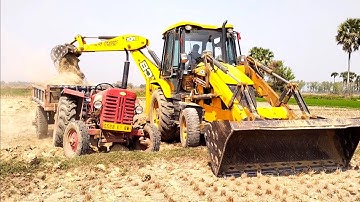 New Jcb 3dx Backhoe Machine Loading Mud In Old Mahindra 475 Di Tractor | Tractor Video | Jcb | Jcp