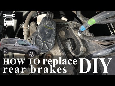 How to replace rear brakes PEUGEOT RIFTER/CITROEN BERLINGO/OPEL COMBO/TOYOTA PROACE CITY VERSO/DOBLO