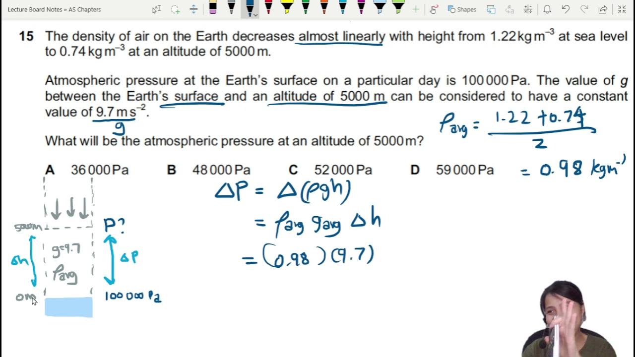 4.3c Ex3 MJ16 P12 Q15 Atmospheric Pressure at High Altitude AS