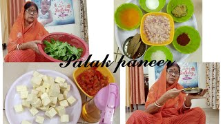 পালং পনির / Palak paneer recipe/ How to make spinach paneer recipe