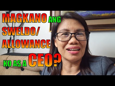 MAGKANO ANG SWELDO/ALLOWANCE KO AS A CEO?