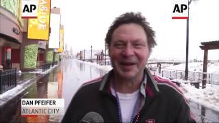 High Winds And Slush Don't Stop Atlantic City