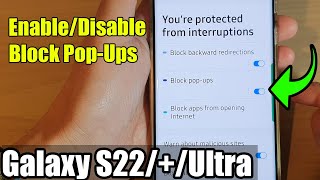 Galaxy S22/S22+/Ultra: How to Enable/Disable Block Pop-Ups screenshot 3