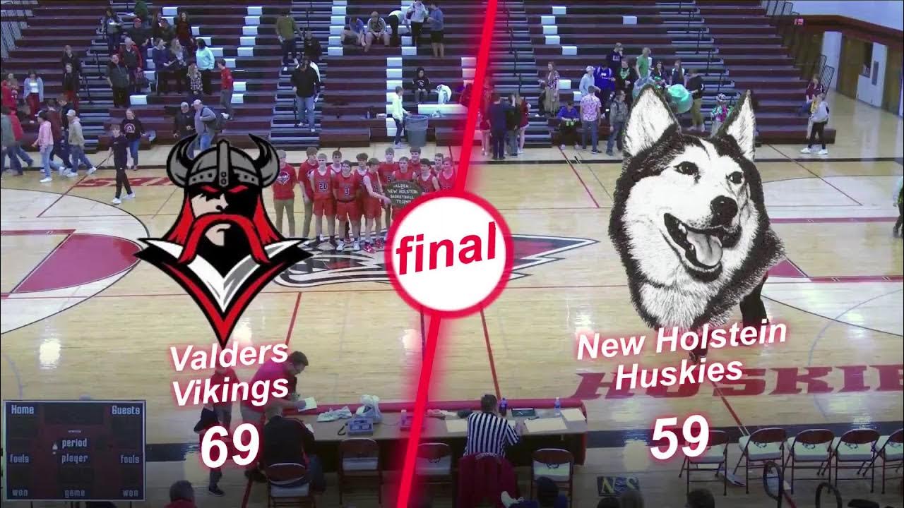 New Holstein Live Sports, Varsity Boys Basketball vs. Valders YouTube