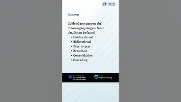 #shorts What type of Topology does Goldengate support ?