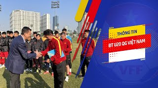 Chủ tịch LĐBĐVN Trần Quốc Tuấn gặp mặt, chúc mừng năm mới đội tuyển U20 Việt Nam