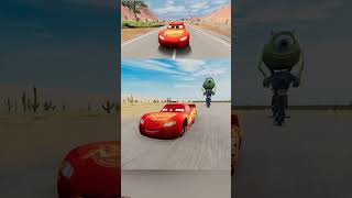 Monster Lightning McQueen Vs Mike / Deep Pit BeamNG.Drive #shorts #mcqueen Big &Small #coffindance