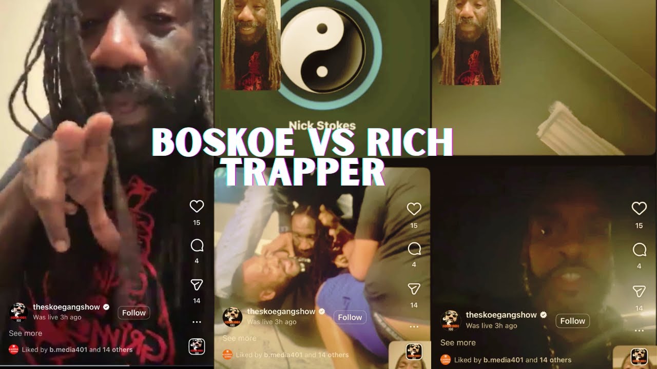 Boskoe100 and Rich Trapper FIGHT‼️😮