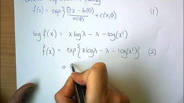 Poisson distribution: a member of the exp family