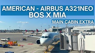 TRIP REPORT | American Airlines - Airbus A321neo - Boston (BOS) to Miami (MIA) | Main Cabin Extra