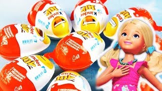 Barbie Chelsea & Kinder Joy Emoji Spotkanie Z Przyjaciółką Otwieranie Jajka