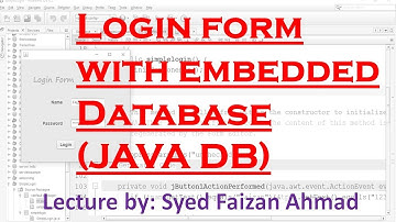 Login Form with embedded Database (JAVA DB) using Netbeans | Swing Login Form using Java Db | Hindi