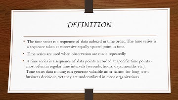 SPATIAL DATA MINING AND TIME SERIES