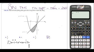 Casio tính nhanh diện tích hình phẳng lớp 12 ôn thi TNTHPT môn Toán