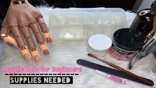 Acrylic Nails Tutorial For Beginners | Full Set | Materials Needed for A Full Set