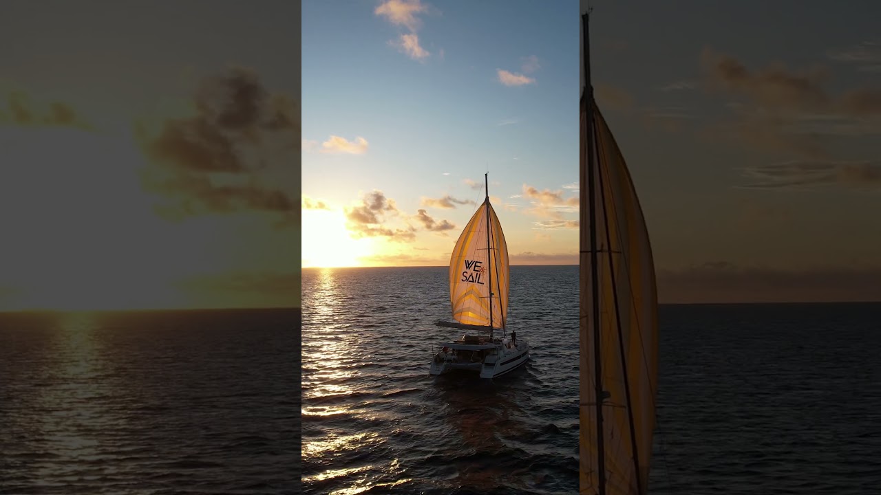 Sailing into the Sunset #sailing #sunset #drone #travel