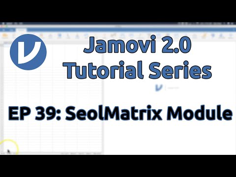 Jamovi 1.8/2.0 Tutorial: SeolMatrix Add-on Module (Episode 39)