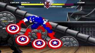 Captain America Vs Venom Insanely Epic M.u.g.e.n Battle