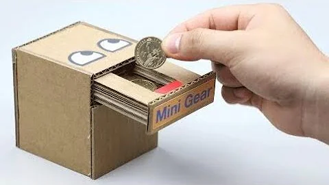 段ボール工作貯金箱 Mp3 段ボール工作貯金箱 Mp3