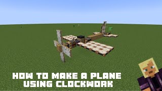 How To Make A Plane Using Clockwork (Minecraft)